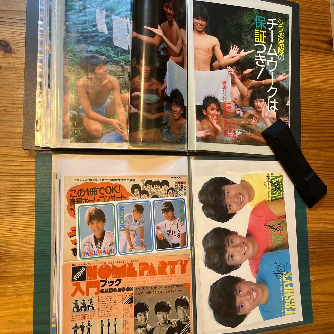 シブガキ隊　雑誌切り抜き　ファイル2冊　超レアな当時の振り付け、歌詞のメモあり！