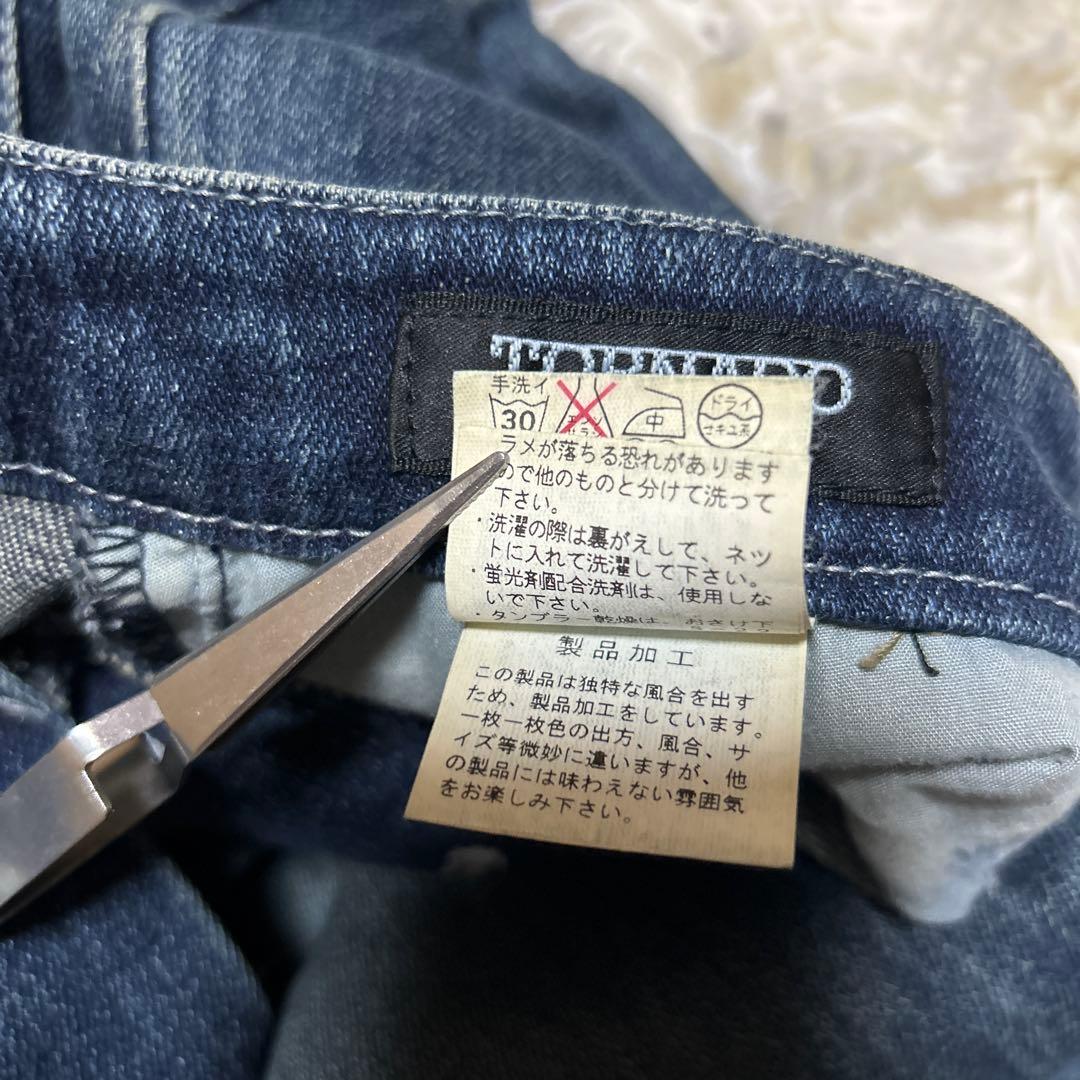 TORNADO MART フレアデニム レースアップ ベルボトムY2K 刺繍