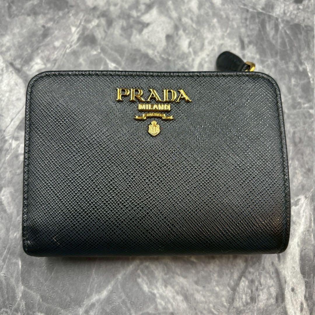 美品✨マルチカラー✨PRADA ミニ財布 エル字　サフィアーノ