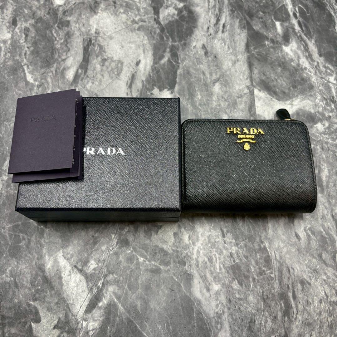 美品✨マルチカラー✨PRADA ミニ財布 エル字　サフィアーノ