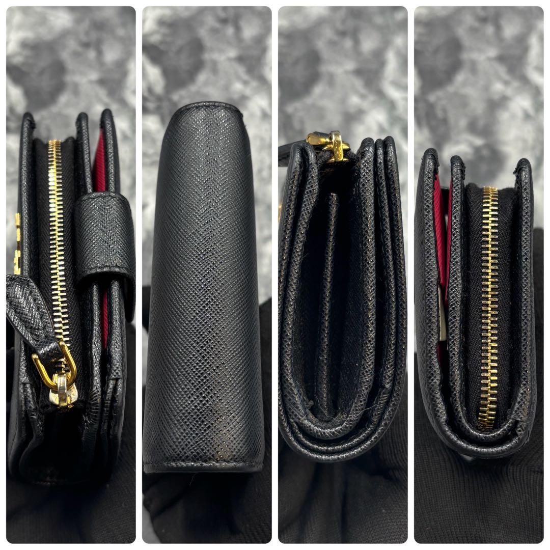 美品✨マルチカラー✨PRADA ミニ財布 エル字　サフィアーノ