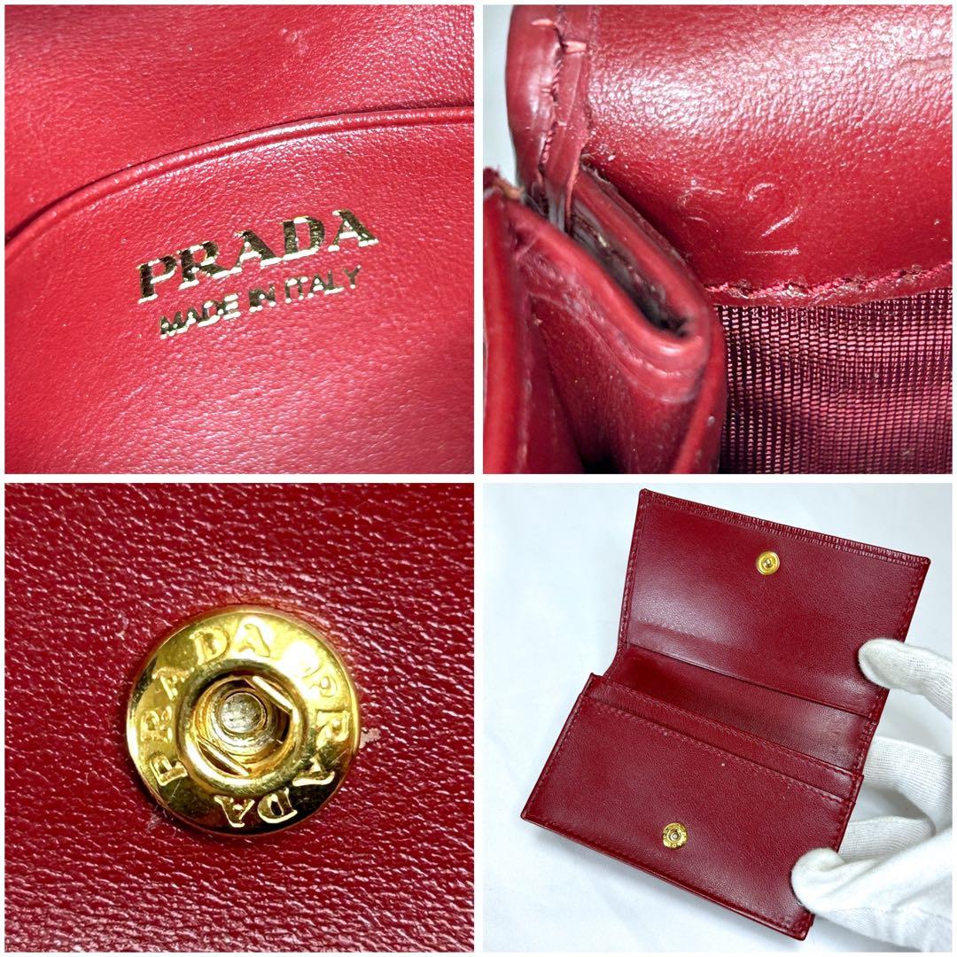 プラダ　PRADA 二つ折りカードケース　名刺入れ　サフィアーノレザー