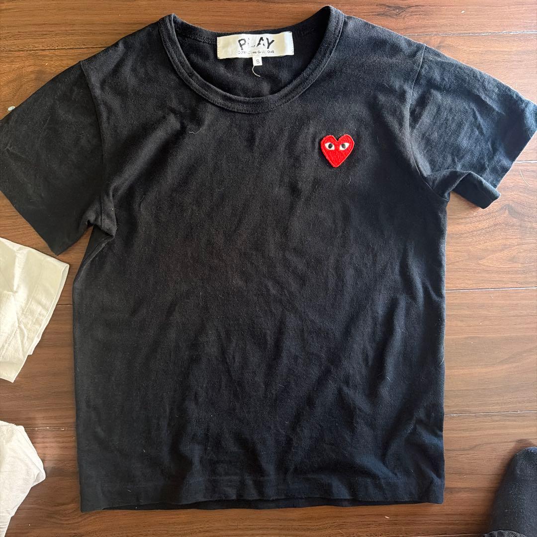 PLAY ハート刺繍 Tシャツ 2枚セット