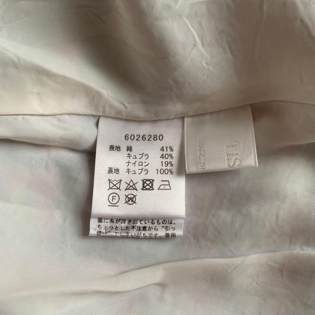 近年♡美品♡ルネ TISSUE チェック シャツワンピース リボン フリル 38