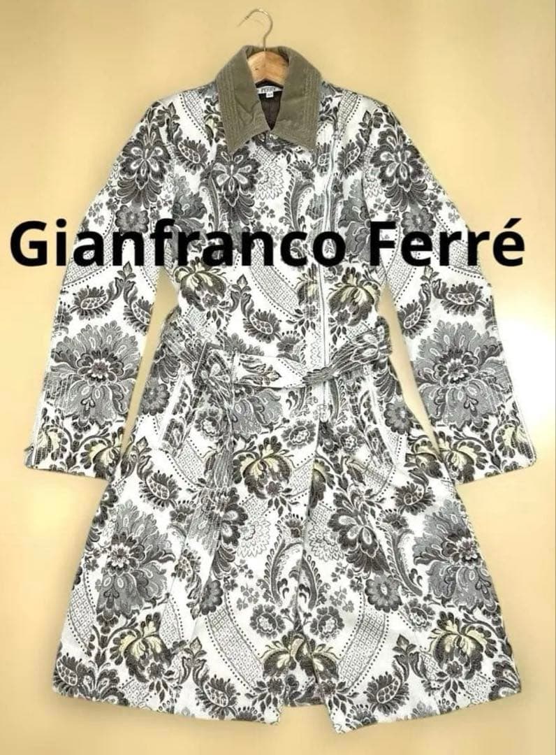 Gianfranco Ferré ボタニカル　ロングコート　vintage90s