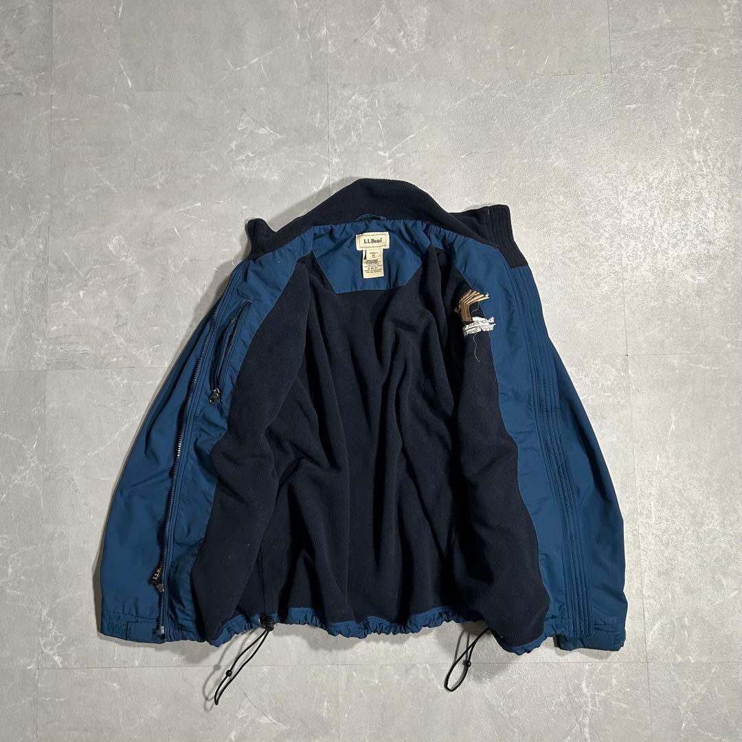90s L.L.Bean ウォームアップジャケット 裏フリース ドローコード S