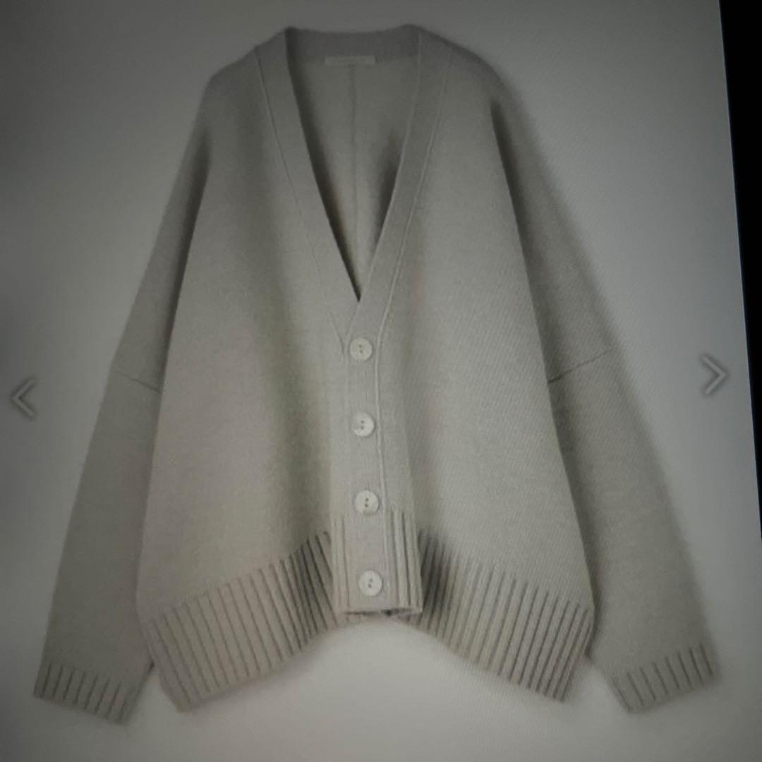 新品GALERIEVIEウーステッドダブルフェイスVネックカーディガン