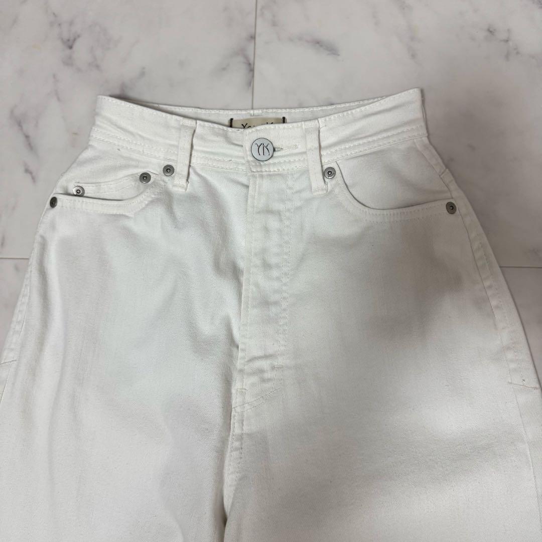 【極美品】 YANUK JOAN ハイウエストワイドストレートデニム 22
