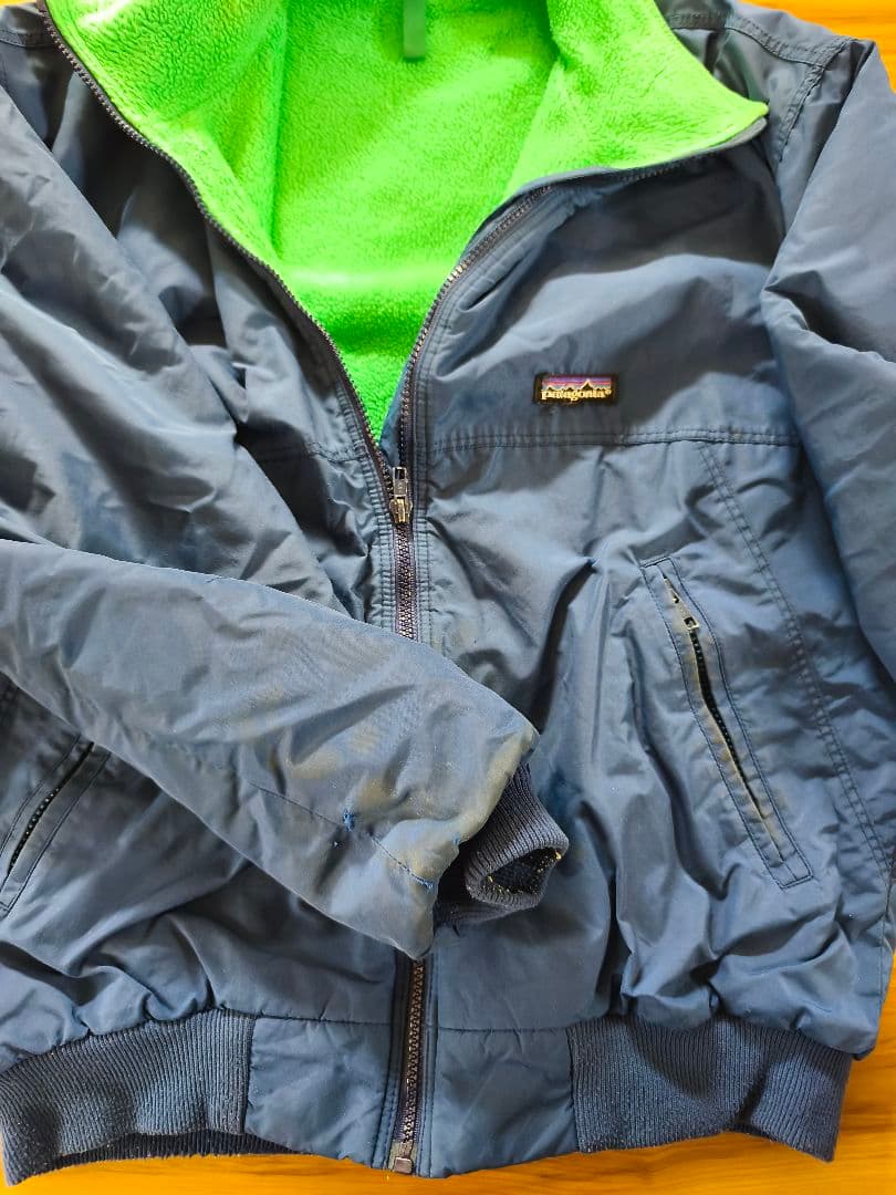 た*き様 Patagonia シェルドシンチラ ネイビー 蛍光グリーン USA