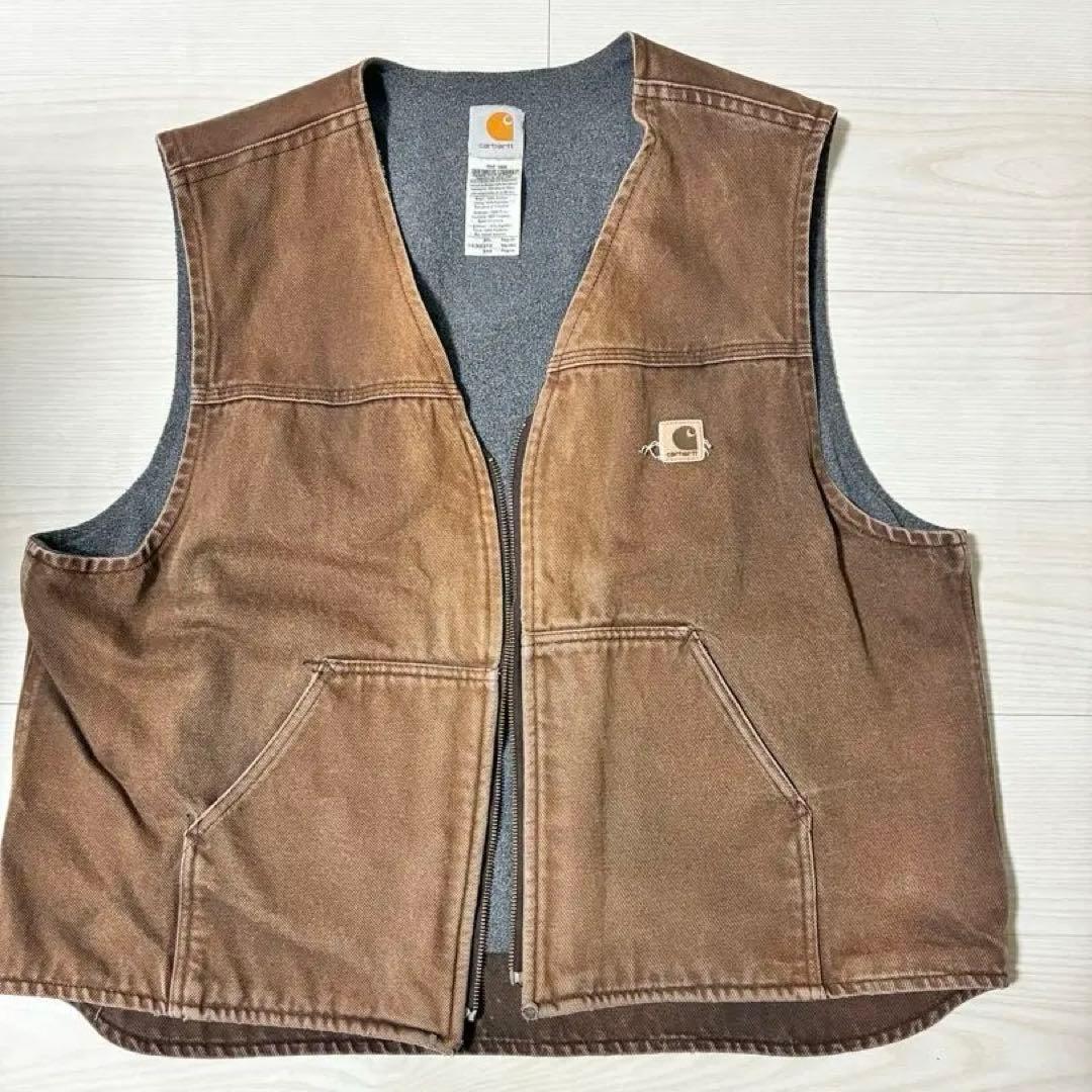 H*.様 【Carhartt】カーハート ダックベスト ブラウン 2XL DKB