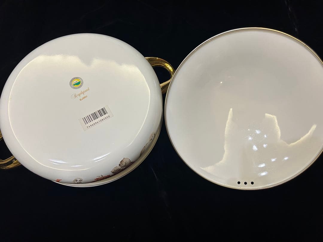 新品EJIRY  GRAND 両手鍋エジリーロイヤルグランドホーロー鍋
