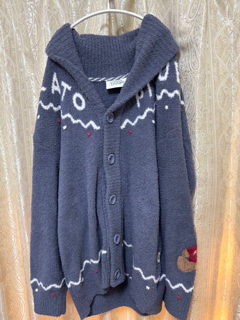 ジェラートピケ HOLIDAY ノルディックショールカーディガン ベア