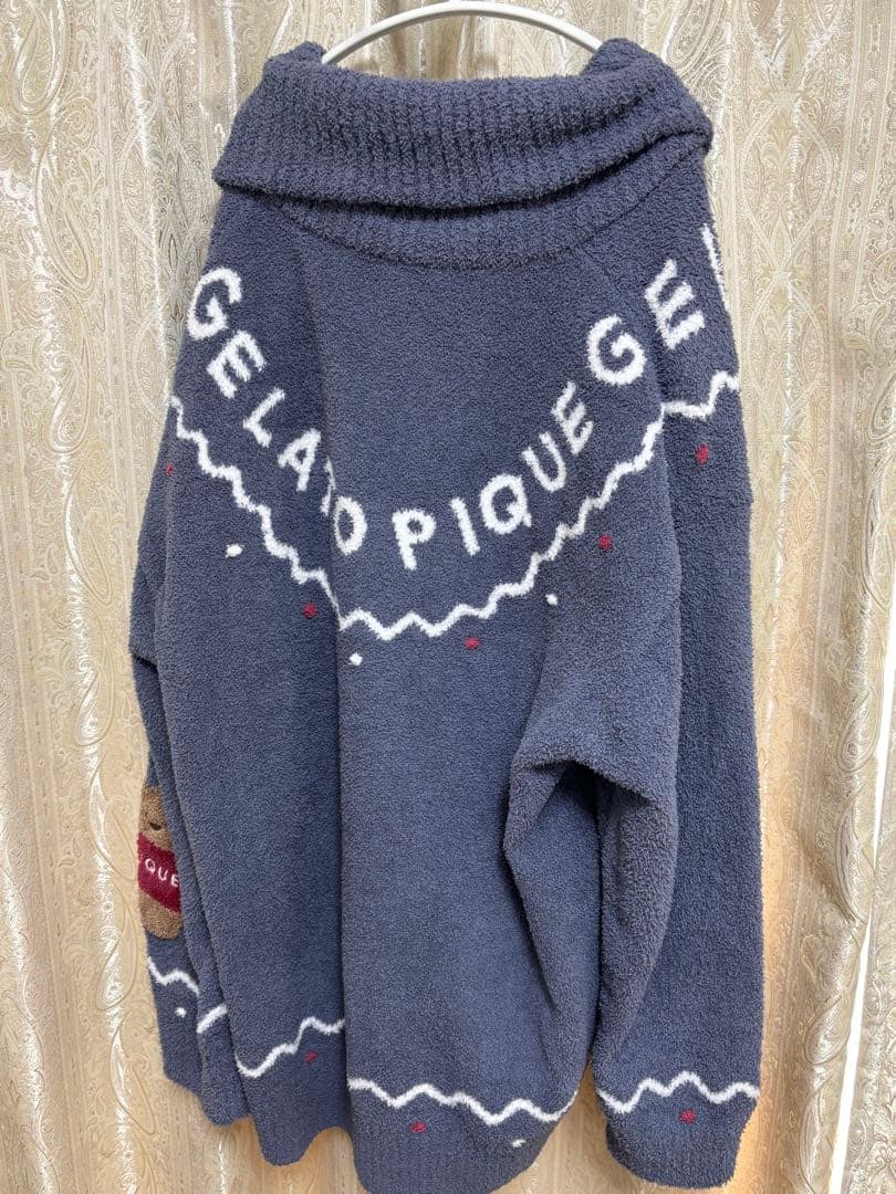 ジェラートピケ HOLIDAY ノルディックショールカーディガン ベア