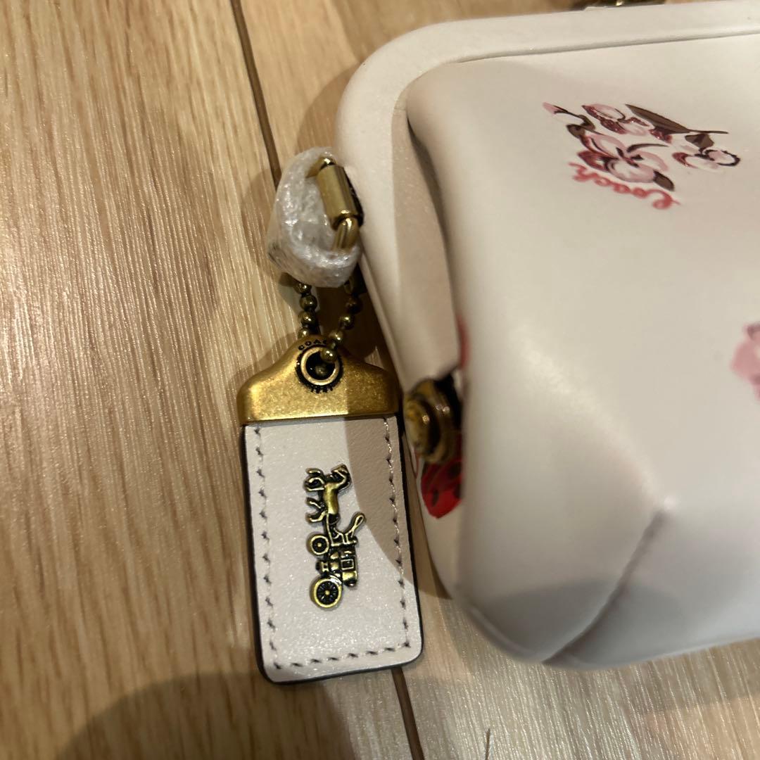 COACH 花柄 がま口財布 保存袋付き