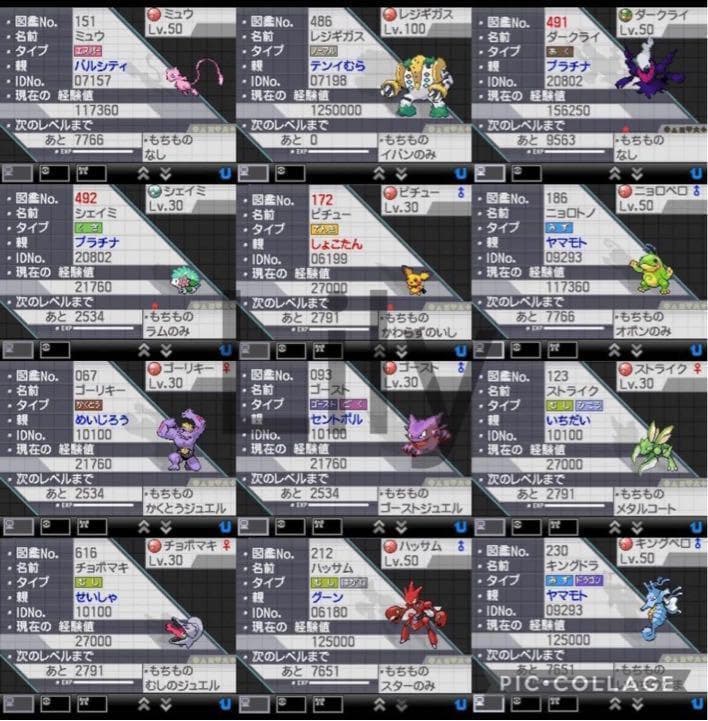 【ポケモン】ブラック2 配信 6vメタモン付き 道具完備 匿名配送