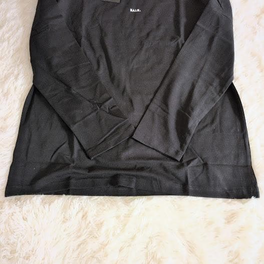 BALR. ボーラー ミニロゴ クルーネック 長袖 Tシャツ メンズ　L　黒