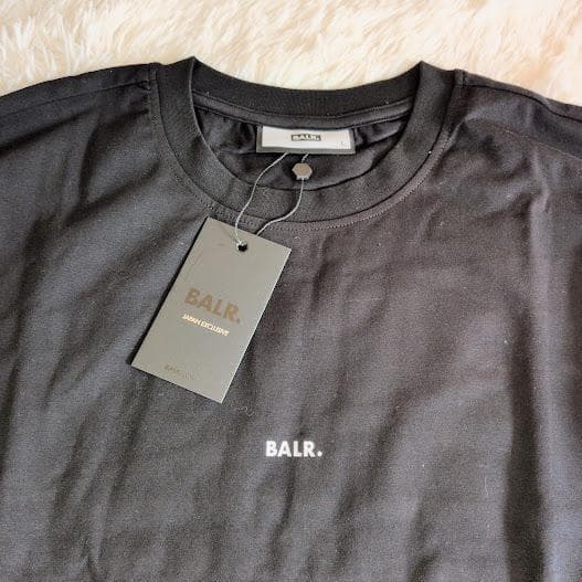 BALR. ボーラー ミニロゴ クルーネック 長袖 Tシャツ メンズ　L　黒