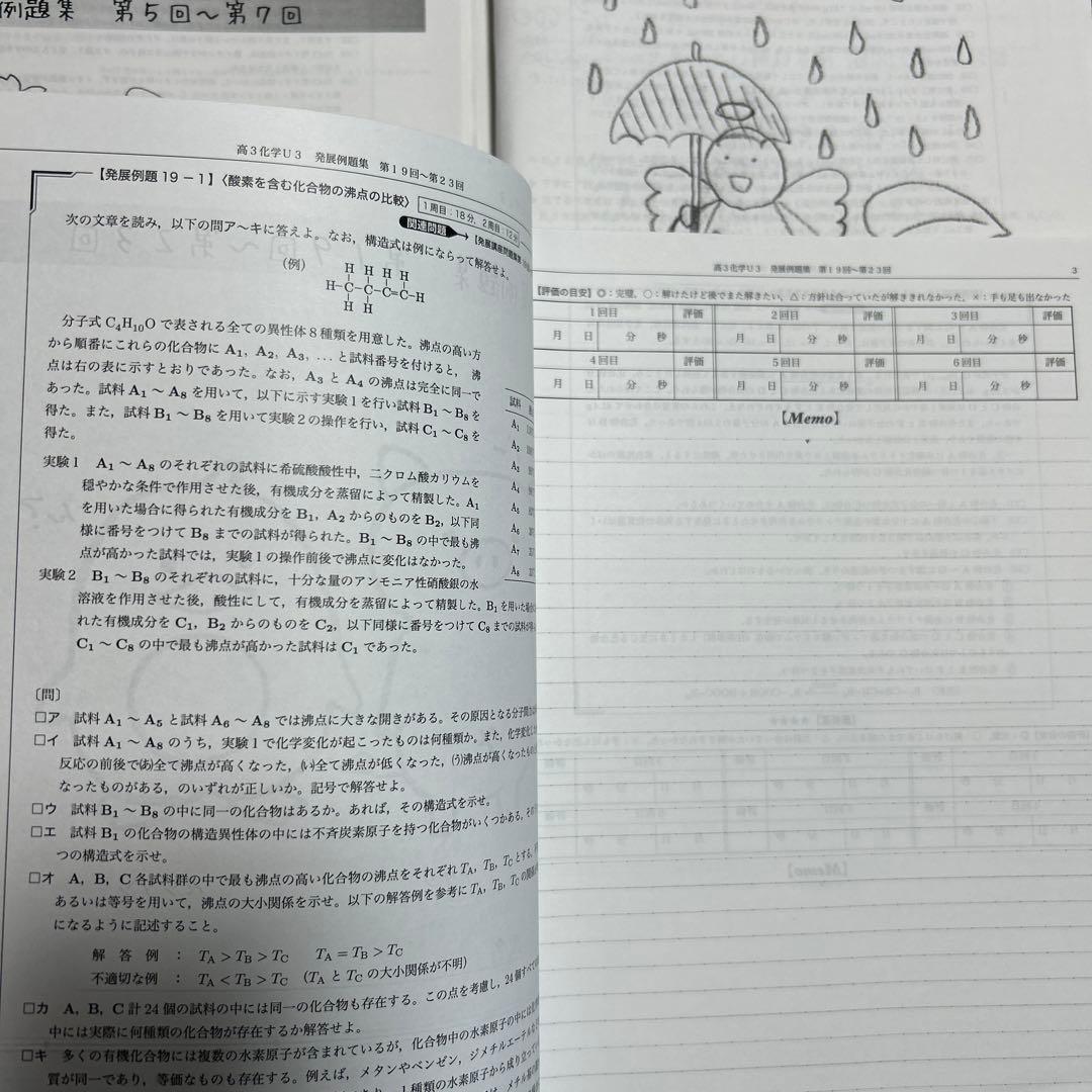 鉄緑会　高3化学発展例題集　1〜25回　全冊