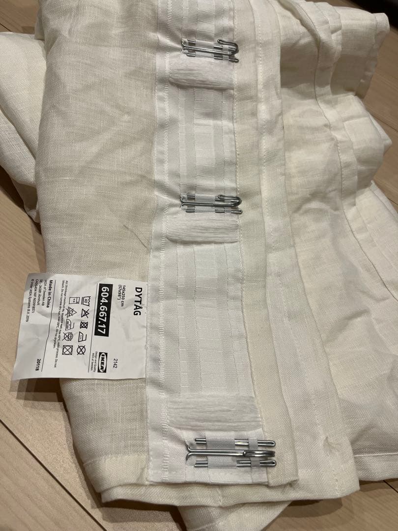 IKEA DYTÅG カーテン 145x250cm ホワイト 2枚セット