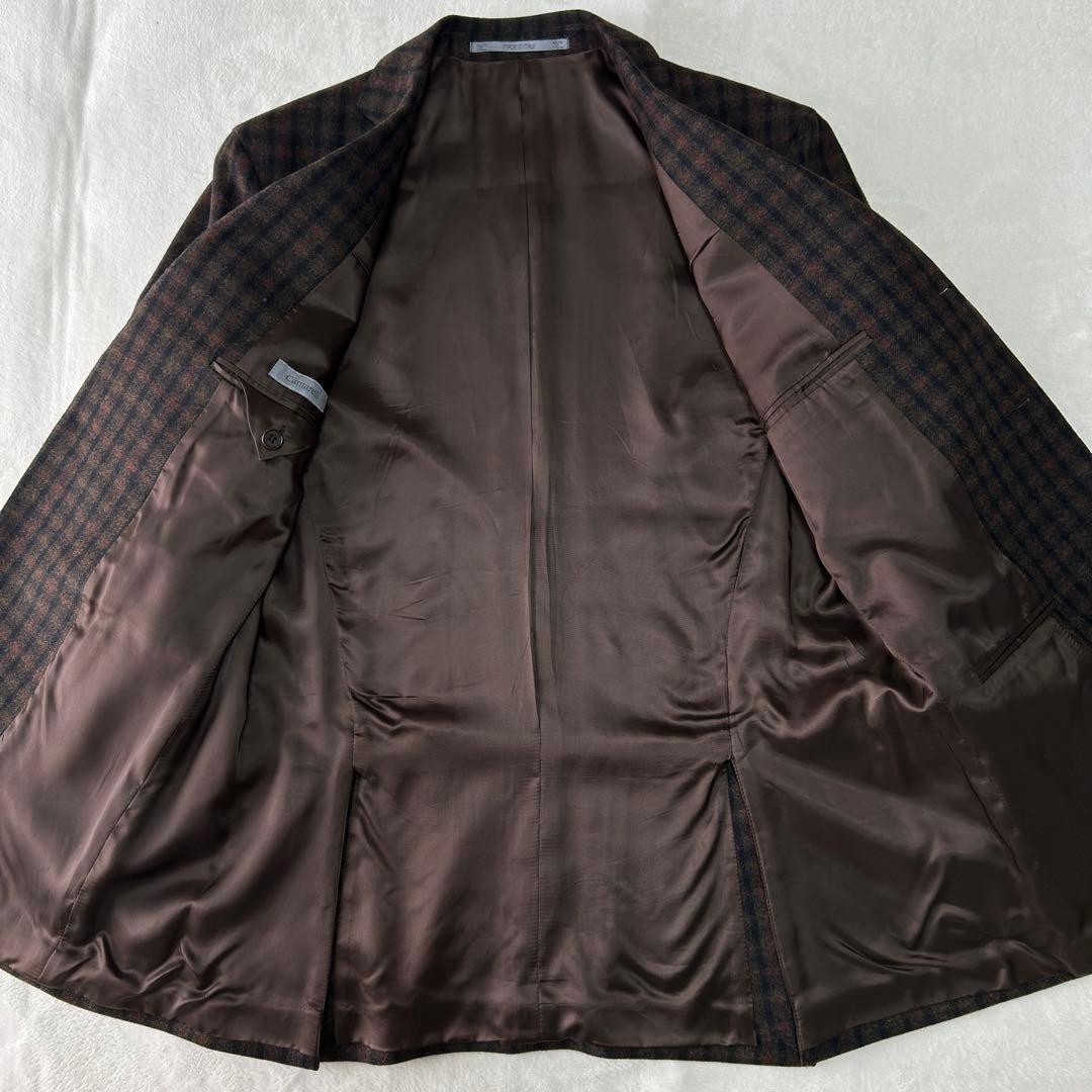 美品 14万 カンタレリ カシミヤ ウール ジャケット 50 XL大きいサイズ