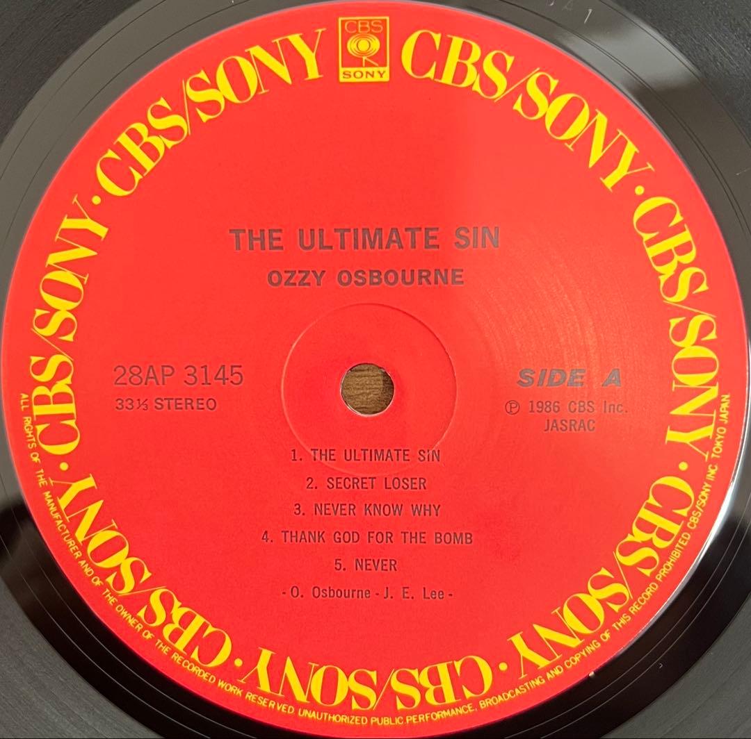 【LP/帯付】Ozzy Osbourne / The Ultimate Sin