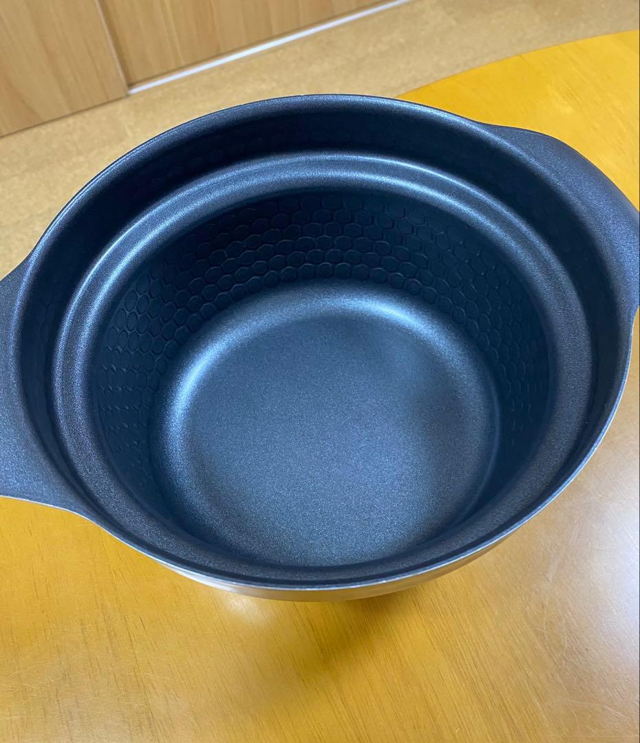 ステンレス製 蓋付きご飯釜　雪平