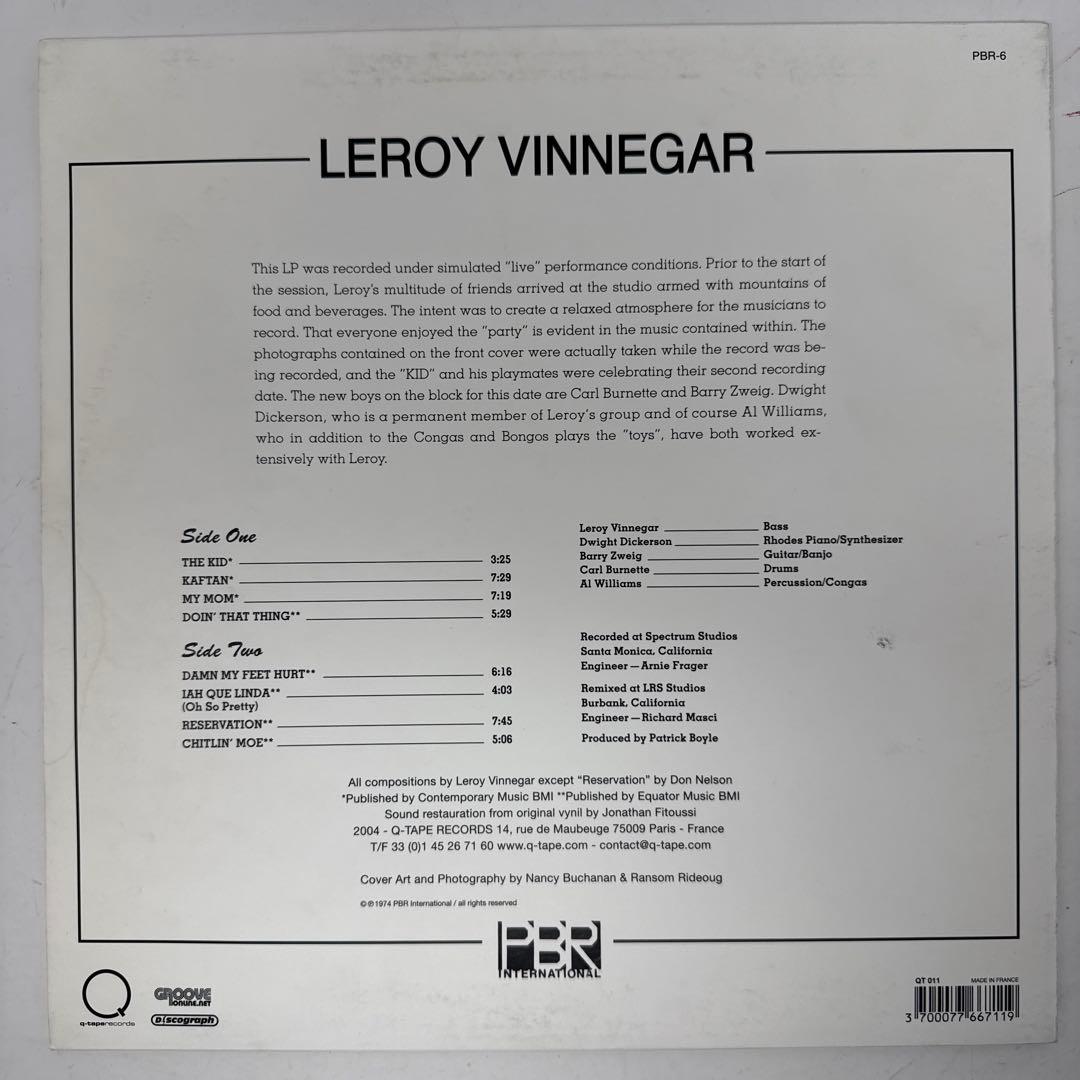 Leroy Vinnegar / The Kid レコード LP ジャズファンク