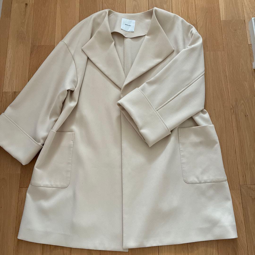 Spick and Span ノーカラー　コート　春　トレンチ