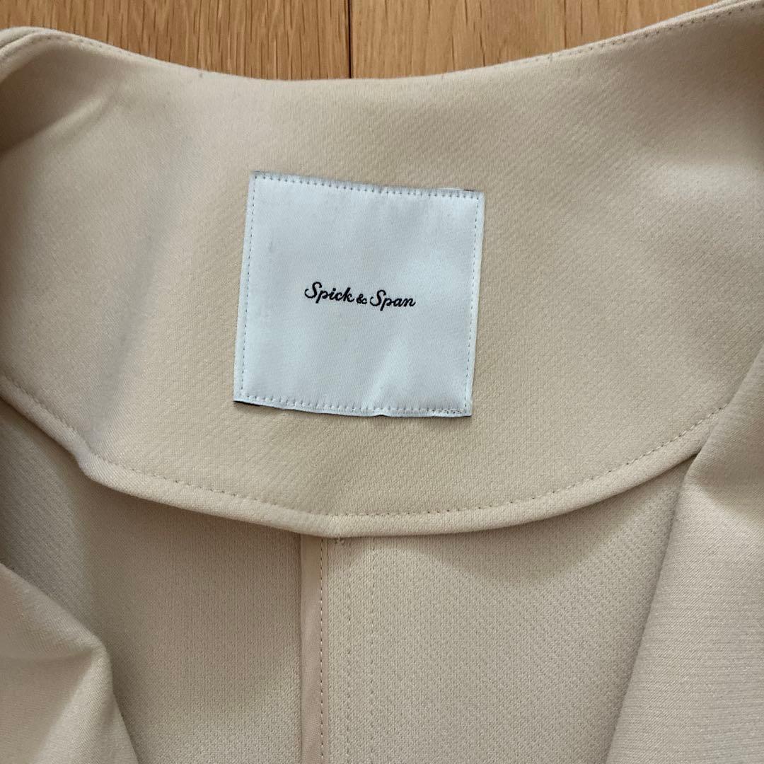Spick and Span ノーカラー　コート　春　トレンチ