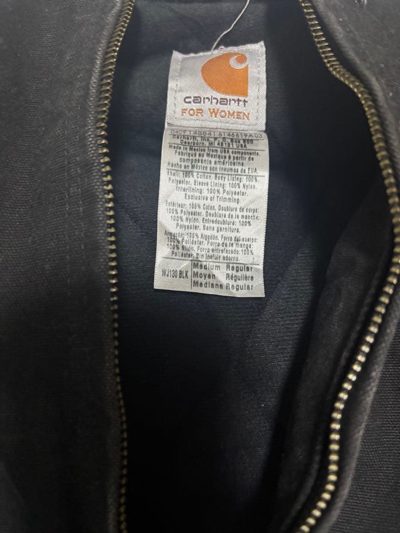 Carhartt ブラック ジップアップジャケット M
