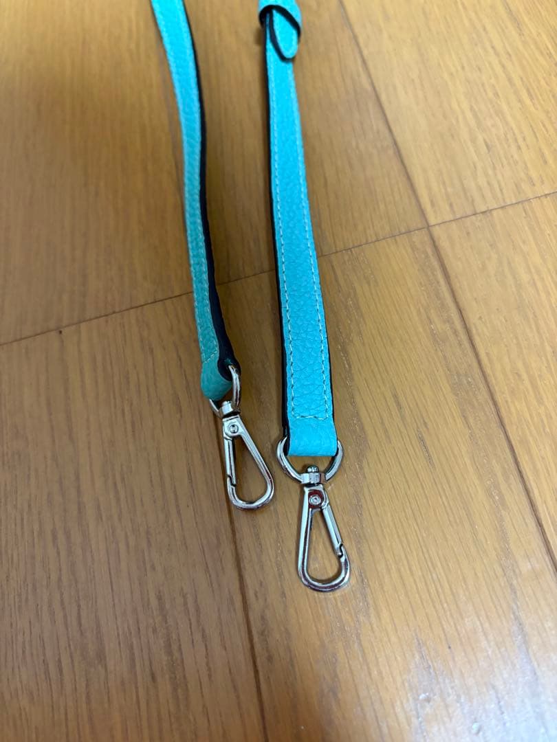 大幅値下げ！Bonaventura レザーショルダーストラップ アトールブルー