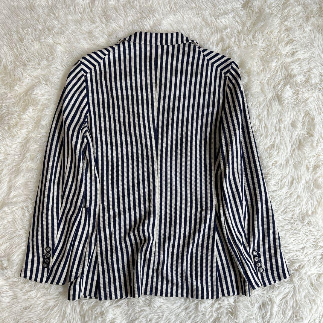 美品✨タリアトーレ テーラードジャケット アンコン 鹿の子 ストライプ 46