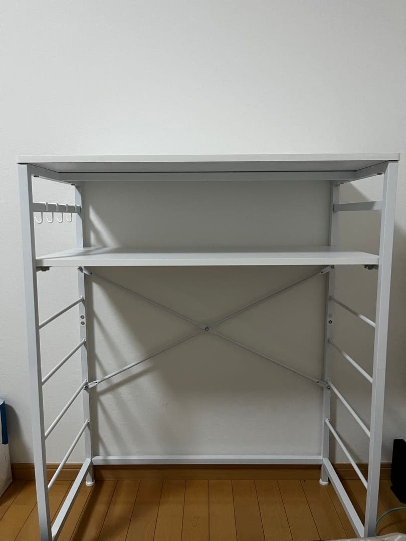 ホワイトキッチンラック 80x40x100cm