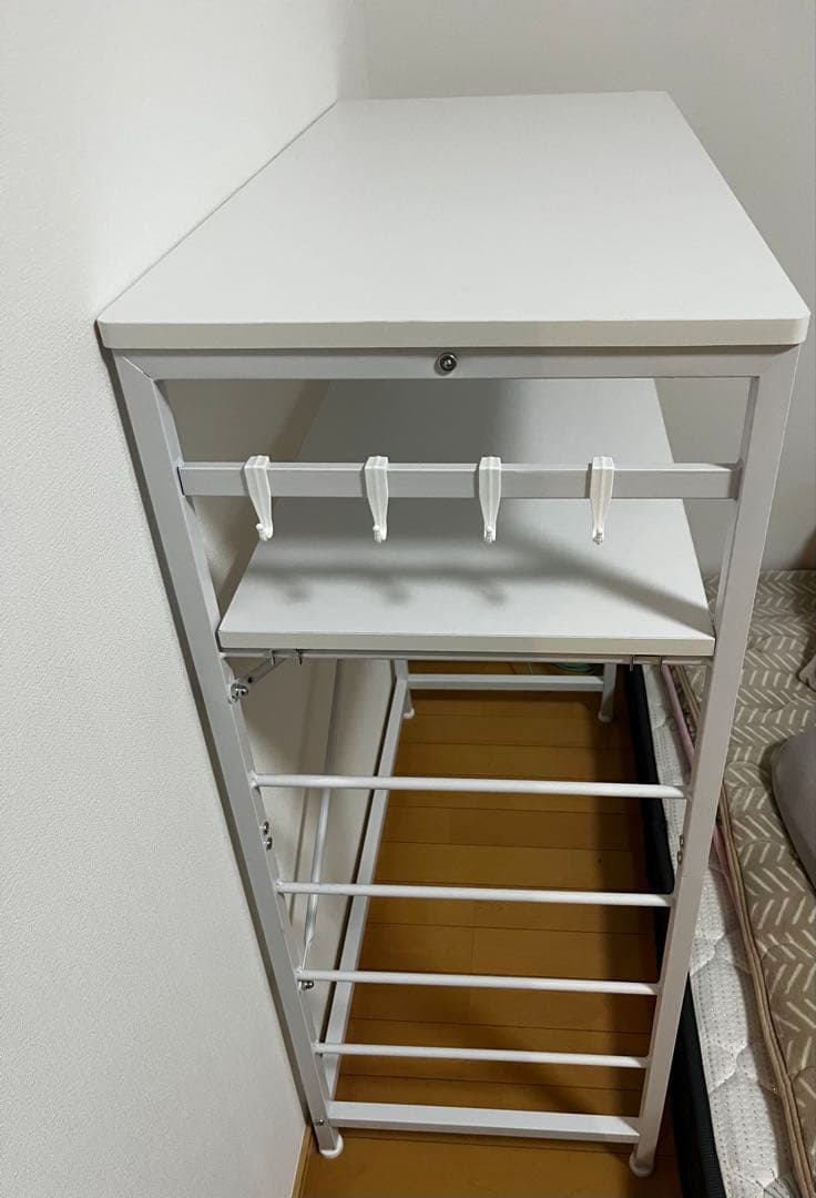 ホワイトキッチンラック 80x40x100cm