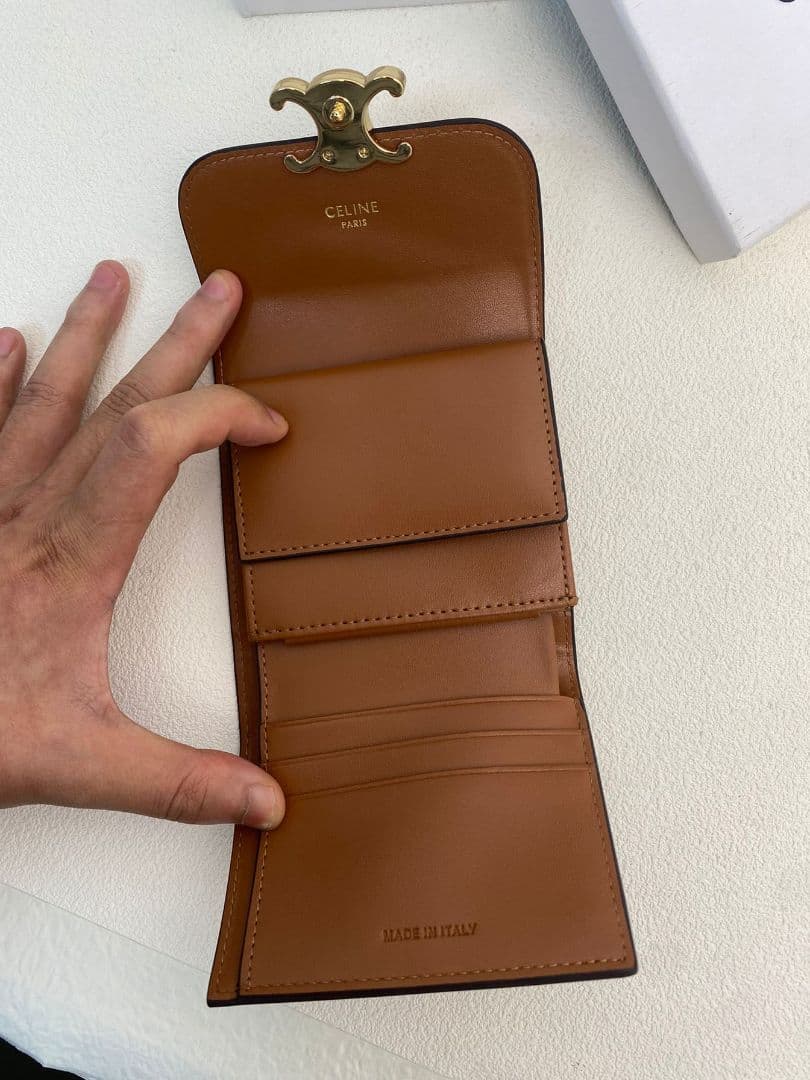 YYY　CELINE ブラウン 三つ折り財布