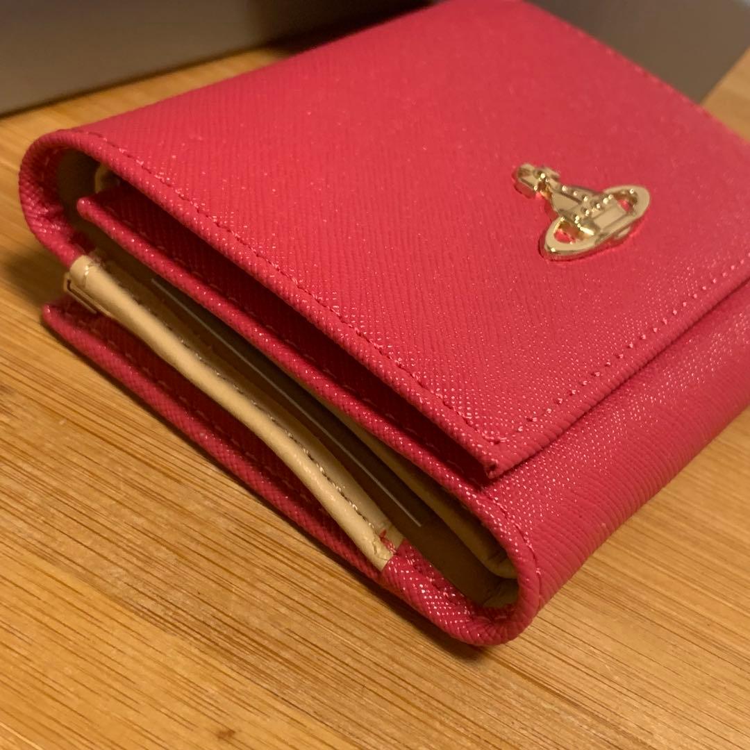 viviennewestwood ヴィヴィアン　ピンク三つ折り財布 ユニセックス
