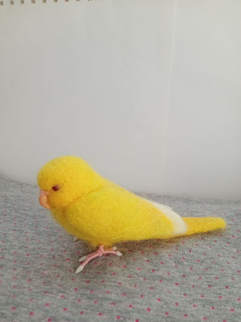 ゆかり様　華様　確認用　セキセイインコルチノーの置物　羊毛フェルト【確認用】