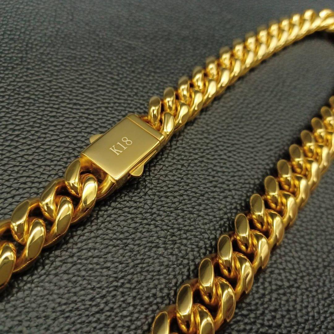 【超高級】 極太 喜平 ゴールド ネックレス 50cm 18K GP 幅14mm