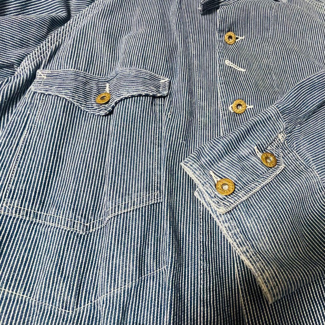 00's POST O'ALLS ストライプカバーオール