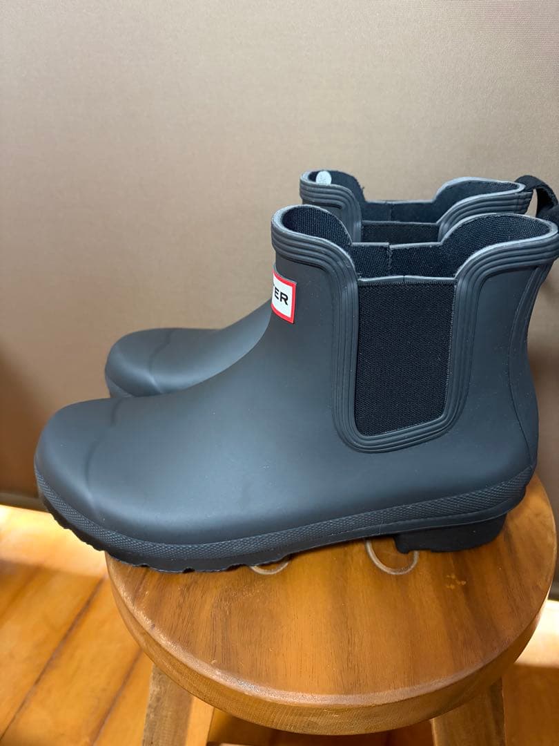 専用商品です。HUNTER ブラック ショートブーツ 防水　25.0センチ