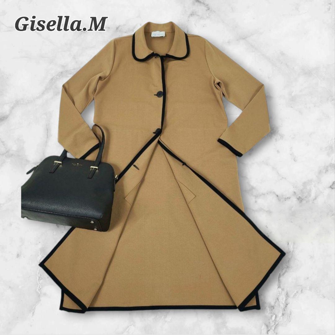 美品 Gisella M 丸襟　ジャージーストレッチロングコート