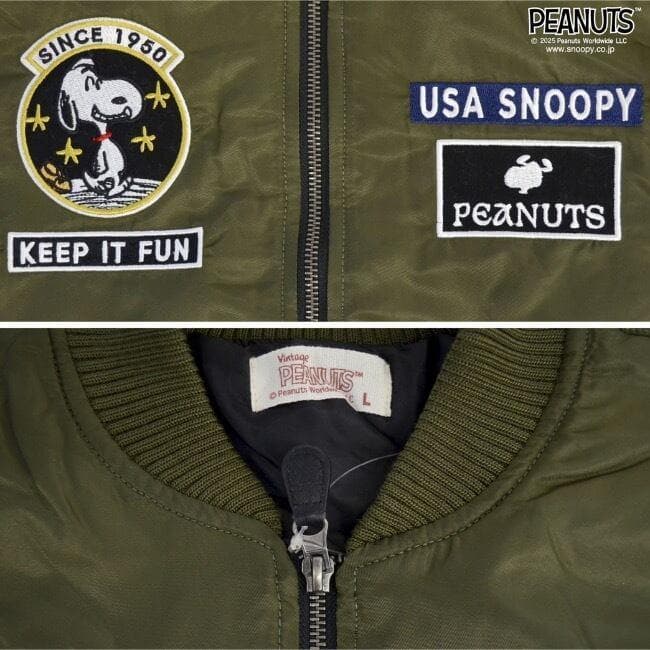スヌーピー　MA-1　Mサイズ　ブラック　SNOOPY　PEANUTS　新品
