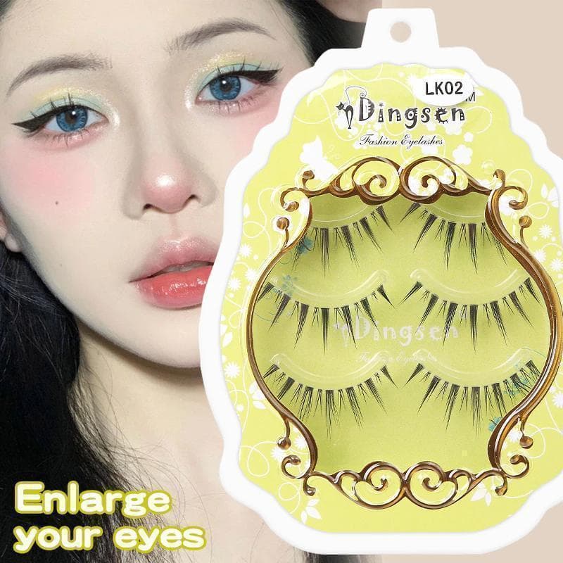 3ペア,Dingsen,つけまつげ☆LK02☆約1.3cm