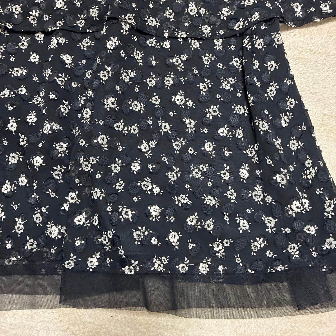 エムズグレイシー花柄ティアードワンピース 七分袖新品