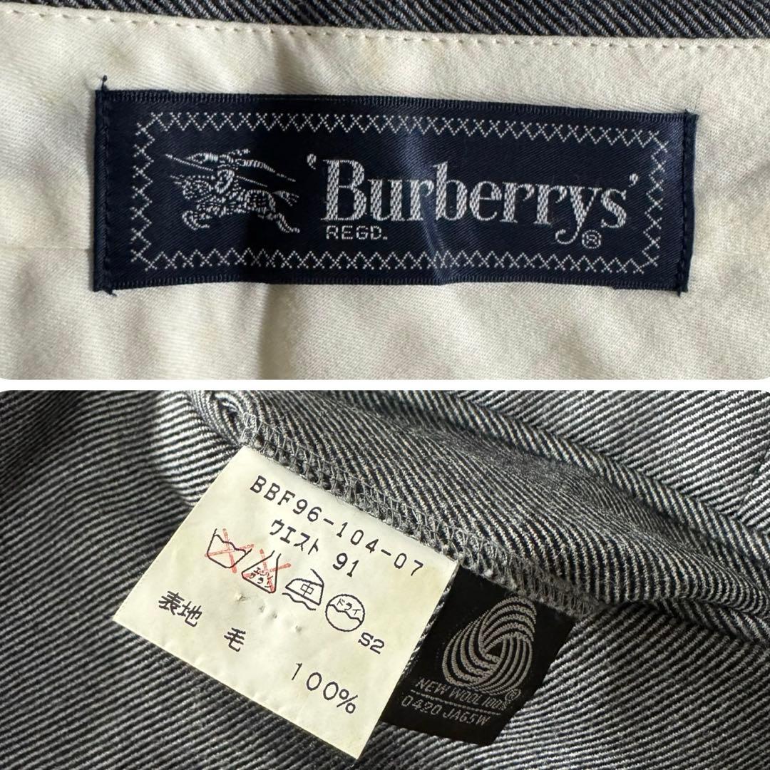 Burberrys セットアップ ダブルスーツ グレー　極上ウール　銀ボタン