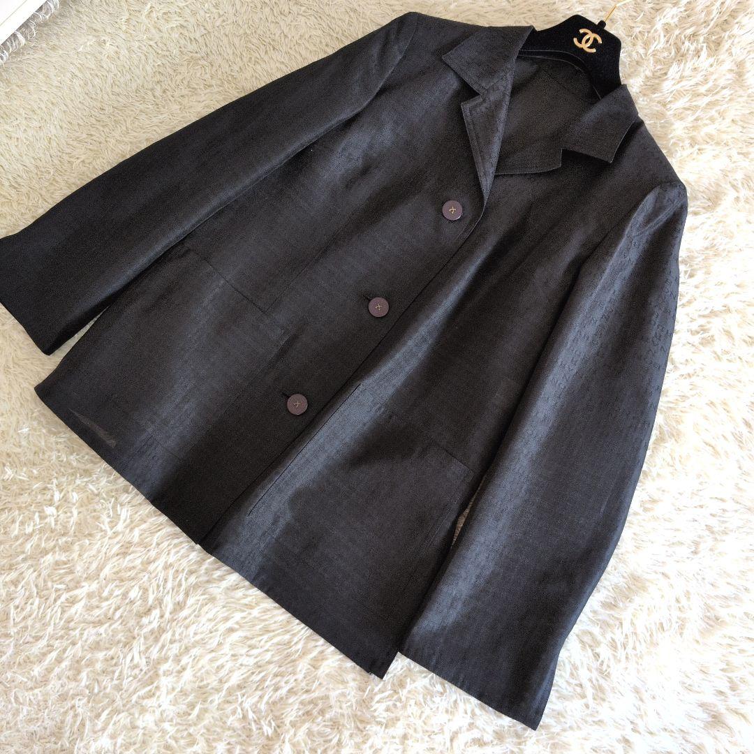 日本製★LEONARD　定価8.5万円ジャケット　ロゴ　シルク　コットン　11号