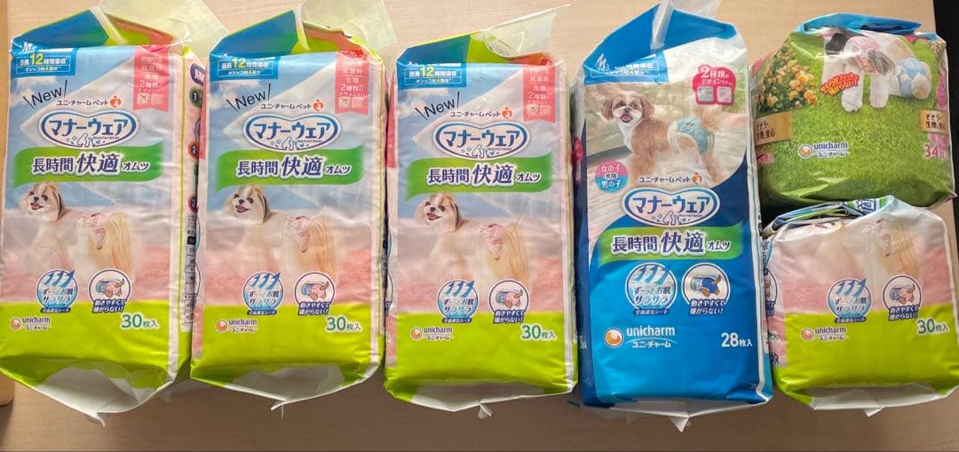ユニ・チャーム　犬マナーウェア　女の子用・共用Mサイズ　計150枚