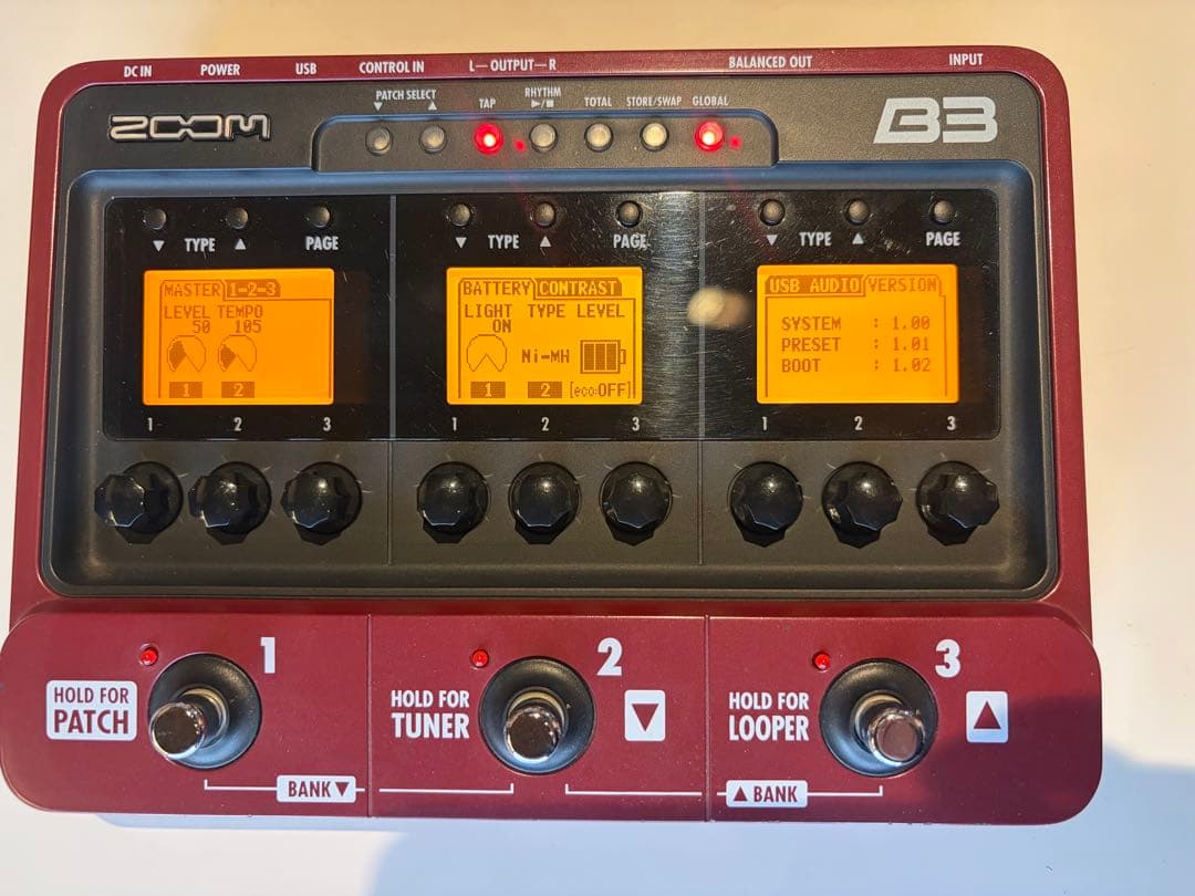 ZOOM B3 ベースエフェクター ACアダプター付属