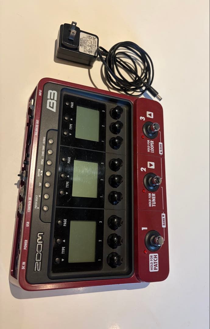 ZOOM B3 ベースエフェクター ACアダプター付属