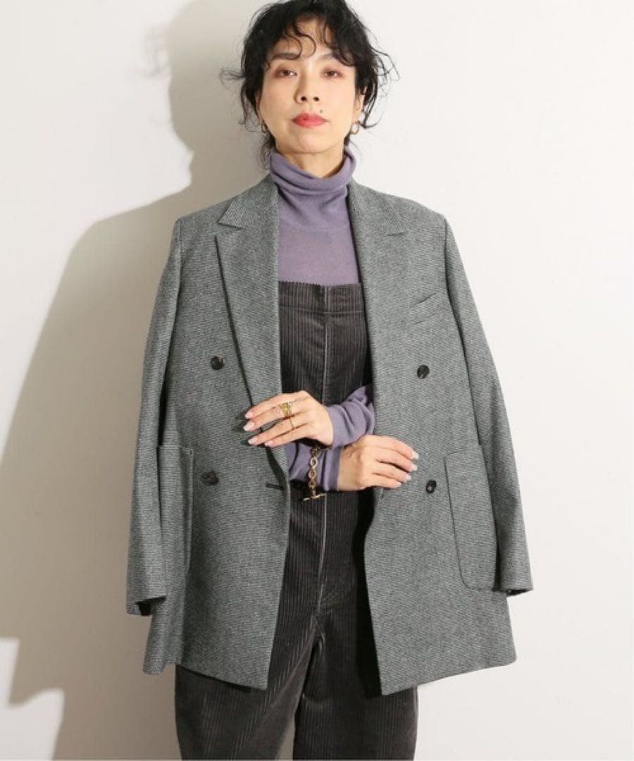 IENA LA BOUCLE 先染めフラノ W前ジャケット◆ ¥39,600